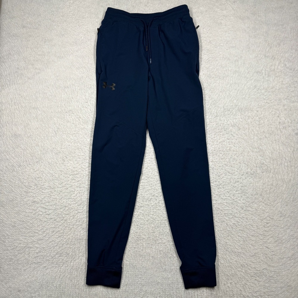 Under Armour Tapered Athletic Jogger Training Track Pants Blue Men's Size Small